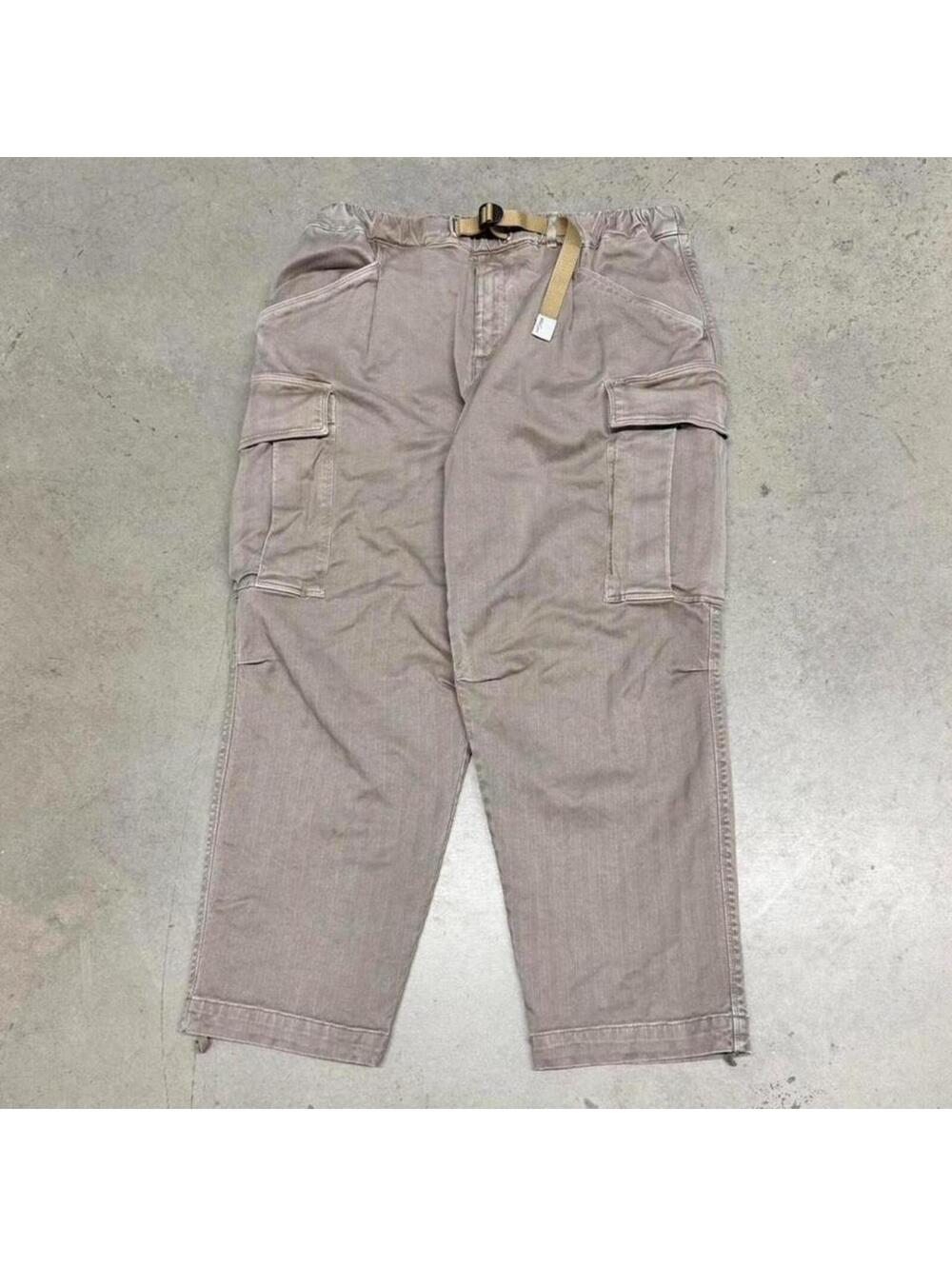 White Sand Pants Mens 50 Brown Belted Heavyweight Made In Italy Trousers 32x26